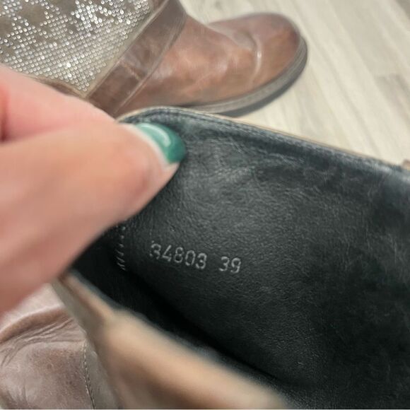 Janet Sport Boots Women’s 39 Polacco Brixton Brown Leather Sport Biker - Picture 6 of 9